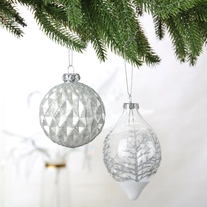 Karaca Home Snowy Christmas Tree Ornament Set Of 6 300.21.02.0307 -  Home Decor Figurines - ebarza Furniture UAE | Shop Modern Furniture in Abu Dhabi & Dubai - مفروشات ايبازرا في الامارات | تسوق اثاث عصري وديكورات مميزة في دبي وابوظبي