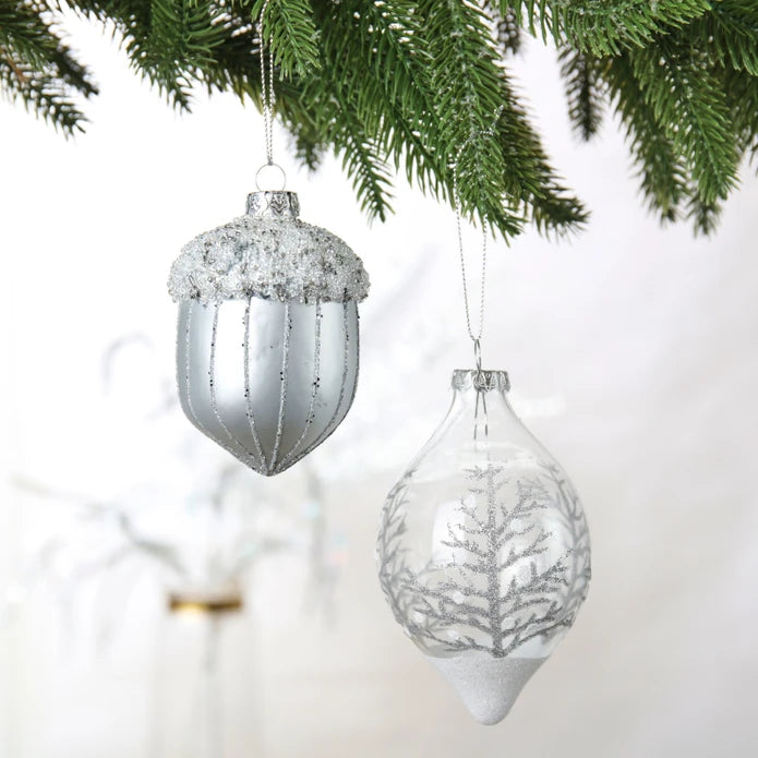 Karaca Home Snowy Christmas Tree Ornament Set Of 6 300.21.02.0307 -  Home Decor Figurines - ebarza Furniture UAE | Shop Modern Furniture in Abu Dhabi & Dubai - مفروشات ايبازرا في الامارات | تسوق اثاث عصري وديكورات مميزة في دبي وابوظبي