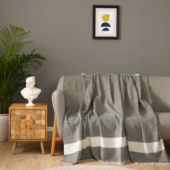 Karaca Home Wilma Khaki Sofa Cover 170x210 cm 200.21.01.0712 -  Blankets - ebarza Furniture UAE | Shop Modern Furniture in Abu Dhabi & Dubai - مفروشات ايبازرا في الامارات | تسوق اثاث عصري وديكورات مميزة في دبي وابوظبي