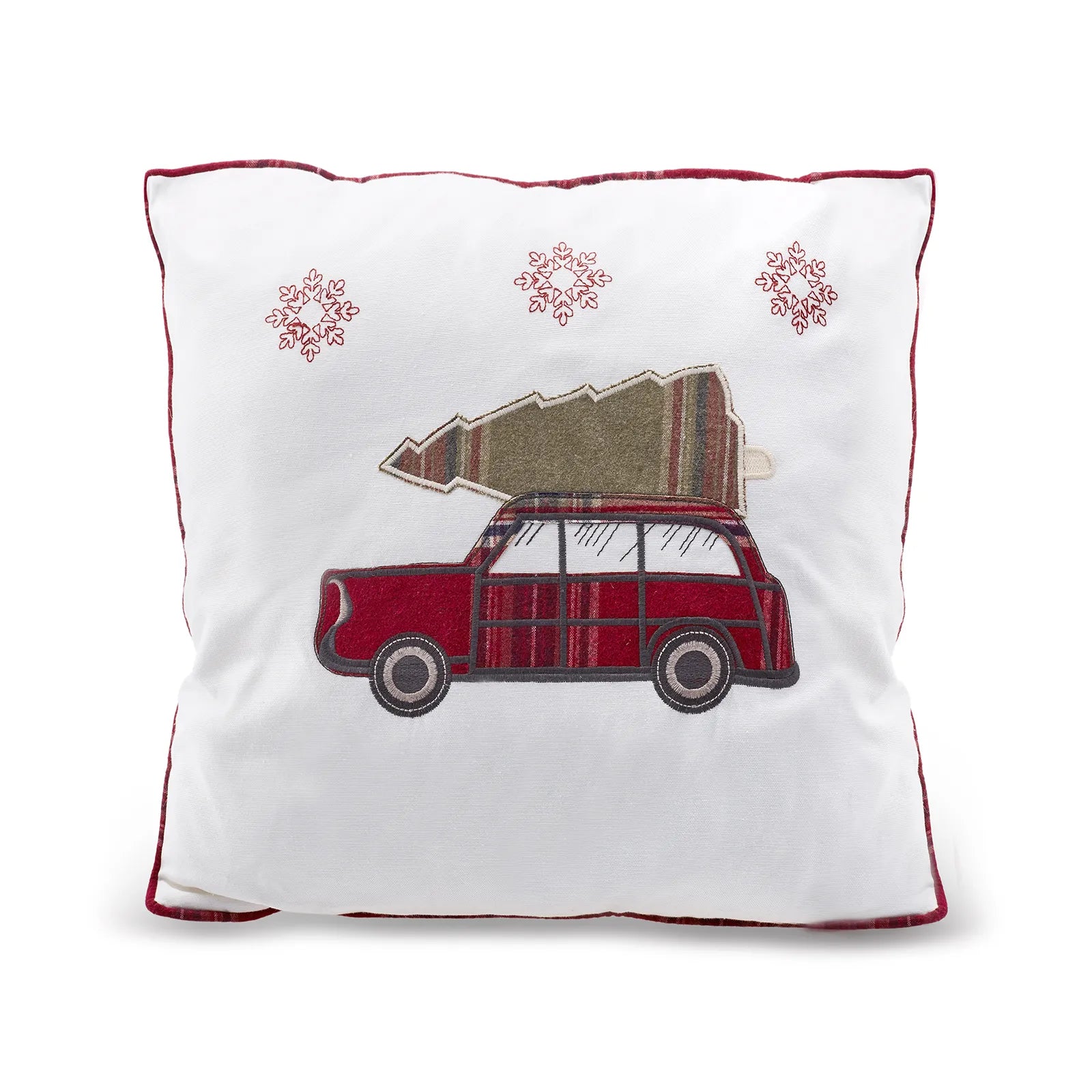 Karaca Home Woodland White Trolley Cozy Pillow 45X45 Cm 200.19.01.1023 -  Cushions - ebarza Furniture UAE | Shop Modern Furniture in Abu Dhabi & Dubai - مفروشات ايبازرا في الامارات | تسوق اثاث عصري وديكورات مميزة في دبي وابوظبي