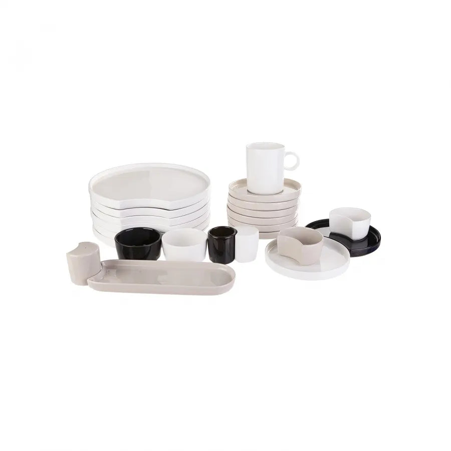 Karaca Hussein Chalayan Poly 28 Pieces 6 Person Porcelain Breakfast/Serving Set 153.03.06.1405 -  Breakfast Sets - ebarza Furniture UAE | Shop Modern Furniture in Abu Dhabi & Dubai - مفروشات ايبازرا في الامارات | تسوق اثاث عصري وديكورات مميزة في دبي وابوظبي