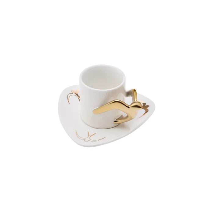 Karaca İkon Set Of 2 Porcelain Coffee Cups 80 Ml 153.03.06.6522 -  Coffee Sets - ebarza Furniture UAE | Shop Modern Furniture in Abu Dhabi & Dubai - مفروشات ايبازرا في الامارات | تسوق اثاث عصري وديكورات مميزة في دبي وابوظبي
