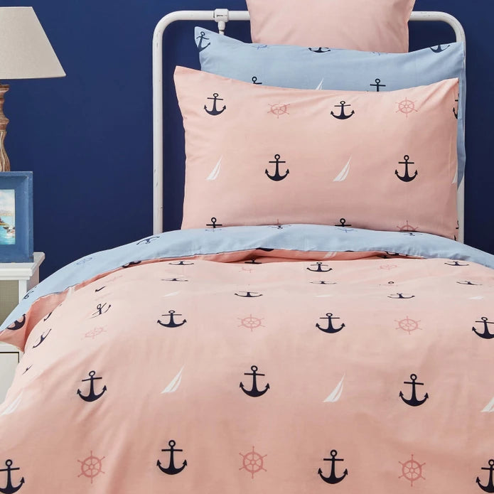 Karaca Nautica Home Kids Anchor 100% Cotton Single Duvet Cover Set 180.01.01.0522 -  Bedding - ebarza Furniture UAE | Shop Modern Furniture in Abu Dhabi & Dubai - مفروشات ايبازرا في الامارات | تسوق اثاث عصري وديكورات مميزة في دبي وابوظبي