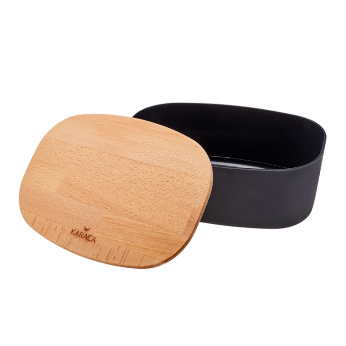 Karaca Nef Melamine Black Bread Box 153.03.08.2749 -  Bread Boxes - ebarza Furniture UAE | Shop Modern Furniture in Abu Dhabi & Dubai - مفروشات ايبازرا في الامارات | تسوق اثاث عصري وديكورات مميزة في دبي وابوظبي