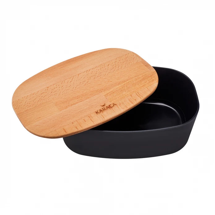 Karaca Nef Melamine Black Bread Box 153.03.08.2749 -  Bread Boxes - ebarza Furniture UAE | Shop Modern Furniture in Abu Dhabi & Dubai - مفروشات ايبازرا في الامارات | تسوق اثاث عصري وديكورات مميزة في دبي وابوظبي