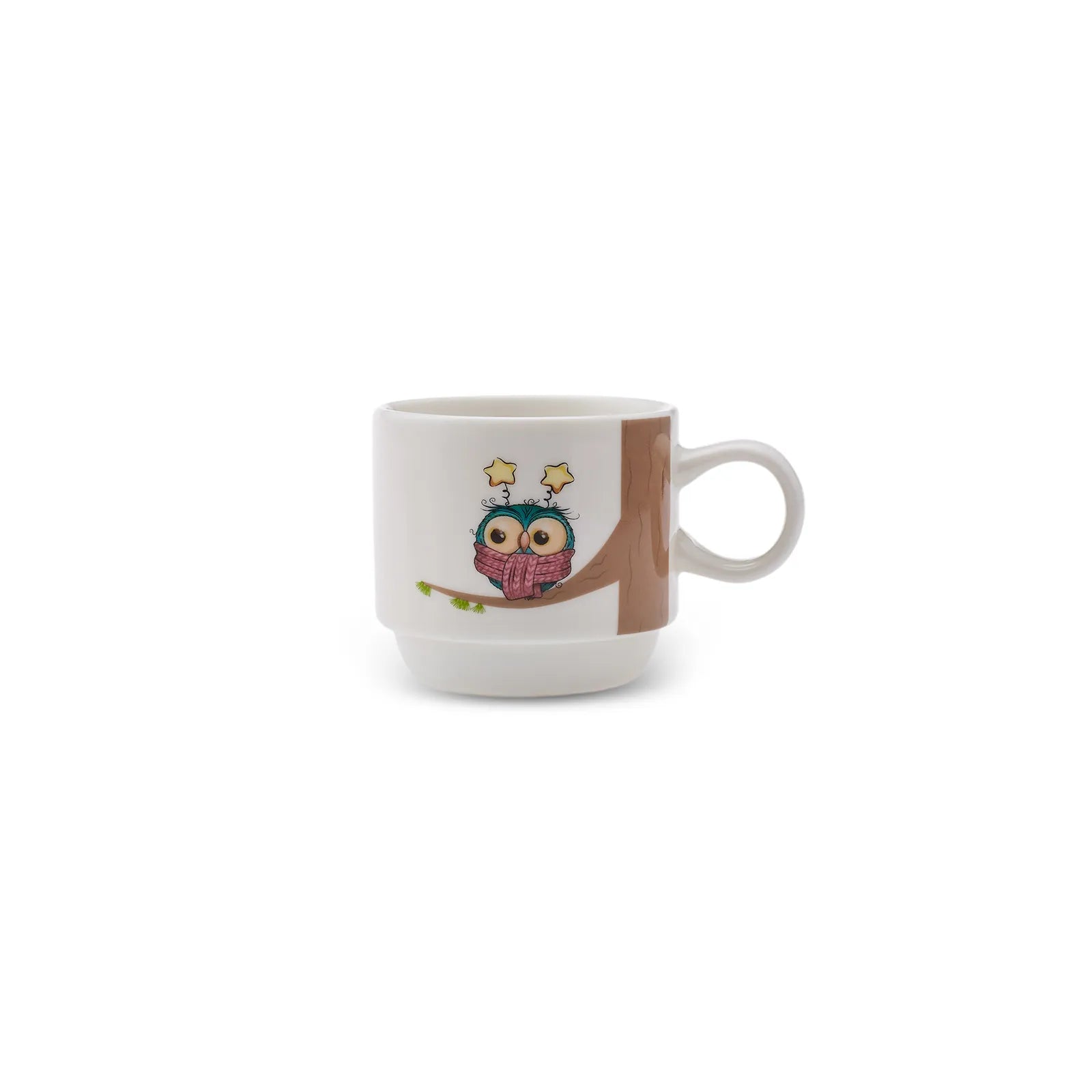 Karaca Owl 4 Pcs Mug With Stand 160 Ml 153.03.06.5922 -  Mugs - ebarza Furniture UAE | Shop Modern Furniture in Abu Dhabi & Dubai - مفروشات ايبازرا في الامارات | تسوق اثاث عصري وديكورات مميزة في دبي وابوظبي
