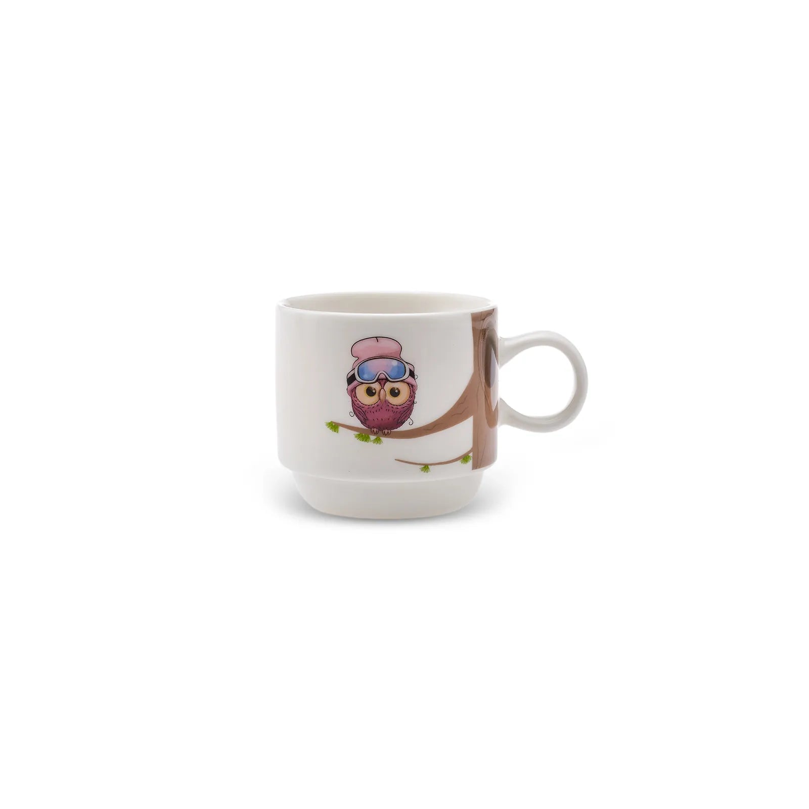 Karaca Owl 4 Pcs Mug With Stand 160 Ml 153.03.06.5922 -  Mugs - ebarza Furniture UAE | Shop Modern Furniture in Abu Dhabi & Dubai - مفروشات ايبازرا في الامارات | تسوق اثاث عصري وديكورات مميزة في دبي وابوظبي