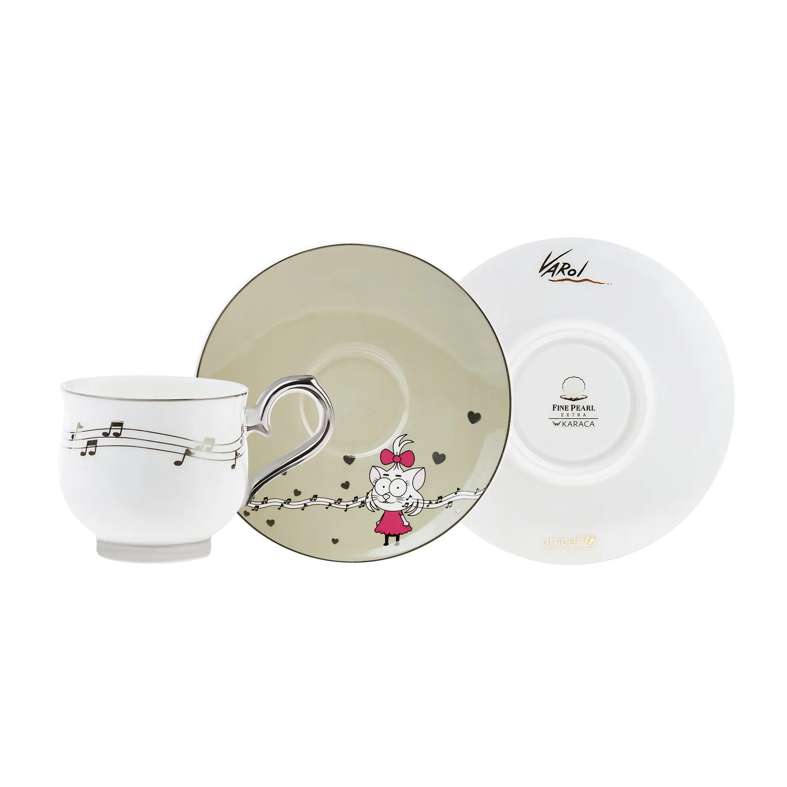 Karaca Unicef Varol Yaşaroğlu & Gürbüz Doğan Set Of 2 Coffee Cups 90 Ml 153.03.06.4465 -  Coffee Sets - ebarza Furniture UAE | Shop Modern Furniture in Abu Dhabi & Dubai - مفروشات ايبازرا في الامارات | تسوق اثاث عصري وديكورات مميزة في دبي وابوظبي