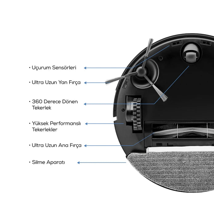 Karaca Vantuz Off-Road Rs007 2 In 1 Mop And Vacuum Robot Vacuum Cleaner 153.03.08.2891 -  Kitchen Appliances - ebarza Furniture UAE | Shop Modern Furniture in Abu Dhabi & Dubai - مفروشات ايبازرا في الامارات | تسوق اثاث عصري وديكورات مميزة في دبي وابوظبي