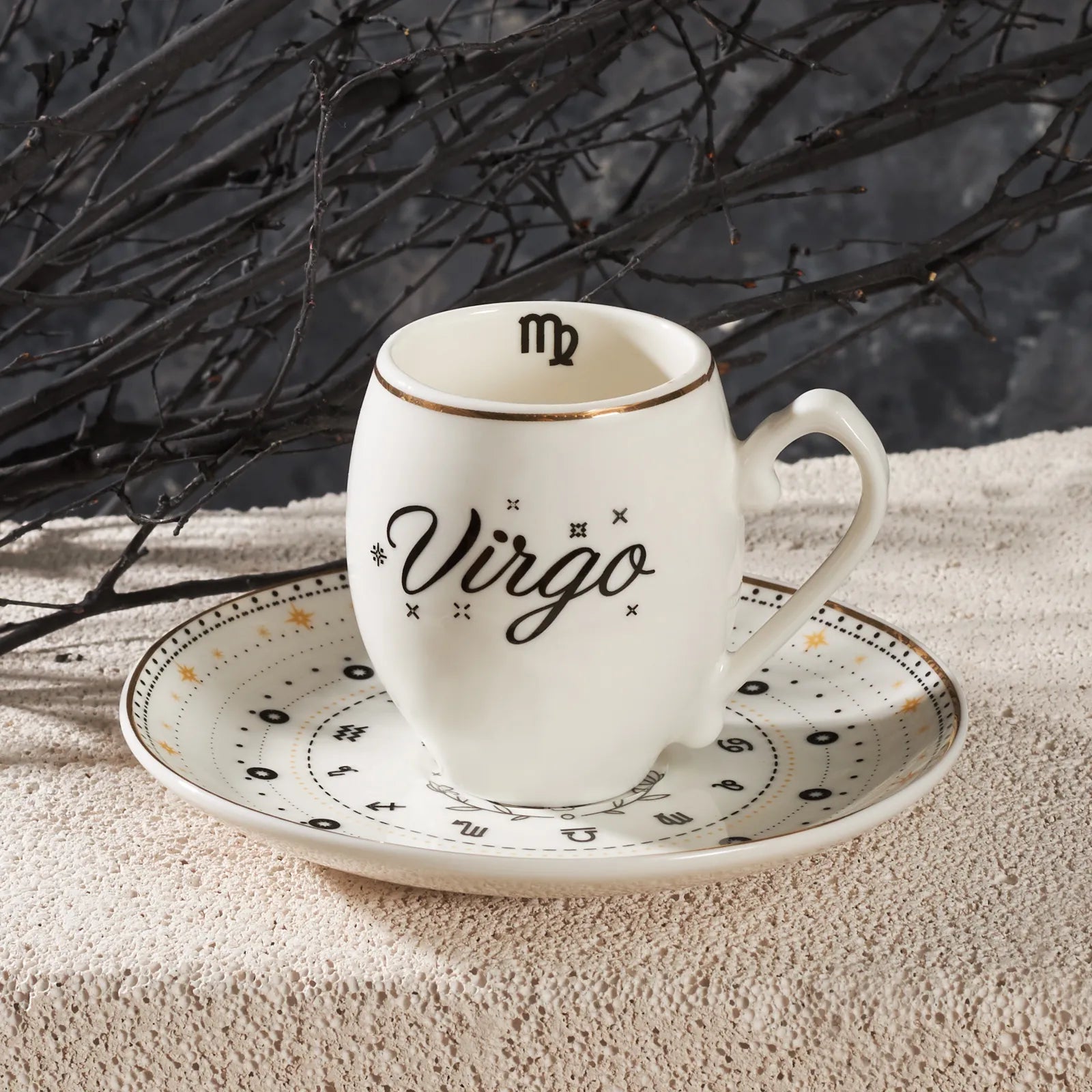 Karaca Virgo Coffee Cup 90 Ml 153.03.06.6905 -  Coffee Sets - ebarza Furniture UAE | Shop Modern Furniture in Abu Dhabi & Dubai - مفروشات ايبازرا في الامارات | تسوق اثاث عصري وديكورات مميزة في دبي وابوظبي