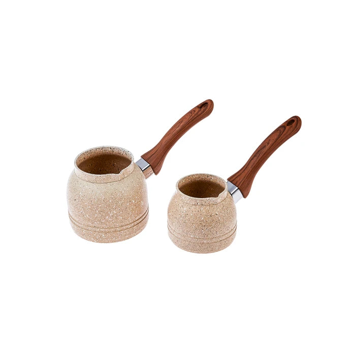 Karaca Woodstone 2 Coffee Pot Set 153.03.08.1616 -  Coffee and Tea Pots - ebarza Furniture UAE | Shop Modern Furniture in Abu Dhabi & Dubai - مفروشات ايبازرا في الامارات | تسوق اثاث عصري وديكورات مميزة في دبي وابوظبي