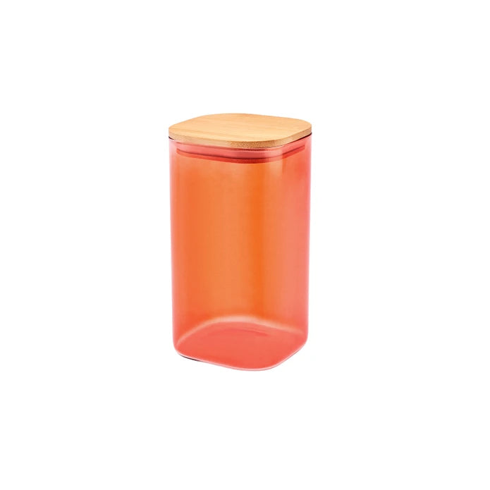 Karaca Zoro Orange Glass Storage Container 153.03.08.3333 -  Spice Sets - ebarza Furniture UAE | Shop Modern Furniture in Abu Dhabi & Dubai - مفروشات ايبازرا في الامارات | تسوق اثاث عصري وديكورات مميزة في دبي وابوظبي