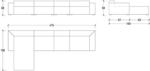 Tito Corner Sofa Td-Tt7S -  Sofas - ebarza Furniture UAE | Shop Modern Furniture in Abu Dhabi & Dubai - مفروشات ايبازرا في الامارات | تسوق اثاث عصري وديكورات مميزة في دبي وابوظبي