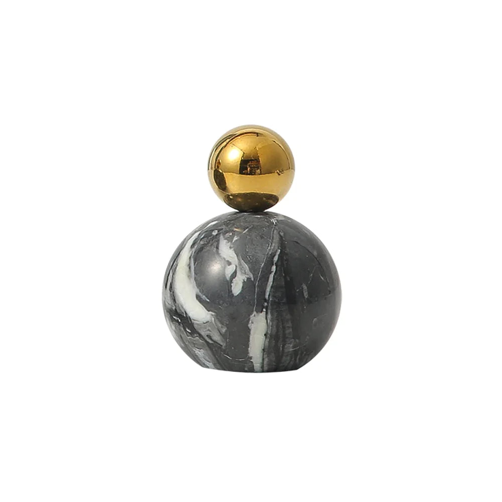 Marble & Stainless Steel Décor - Small Fb-T2204B -  Home Decor Figurines - ebarza Furniture UAE | Shop Modern Furniture in Abu Dhabi & Dubai - مفروشات ايبازرا في الامارات | تسوق اثاث عصري وديكورات مميزة في دبي وابوظبي