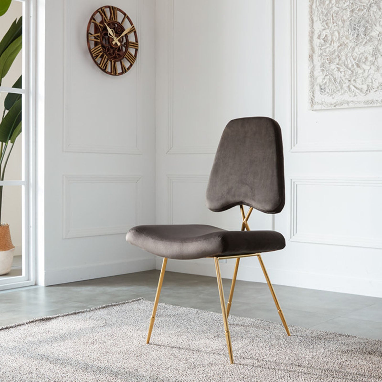 Velletri Cross  Dinning Chair Tg-185 -  Chairs - ebarza Furniture UAE | Shop Modern Furniture in Abu Dhabi & Dubai - مفروشات ايبازرا في الامارات | تسوق اثاث عصري وديكورات مميزة في دبي وابوظبي