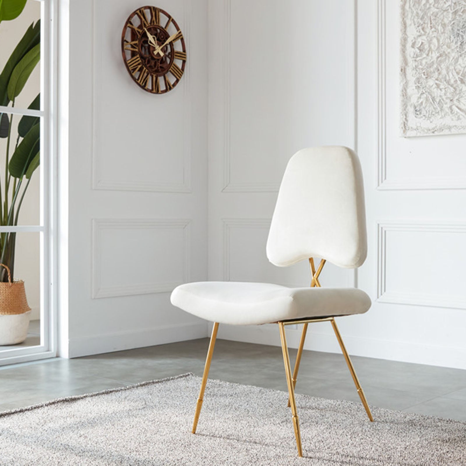 Velletri Cross  Dinning Chair Tg-185 -  Chairs - ebarza Furniture UAE | Shop Modern Furniture in Abu Dhabi & Dubai - مفروشات ايبازرا في الامارات | تسوق اثاث عصري وديكورات مميزة في دبي وابوظبي