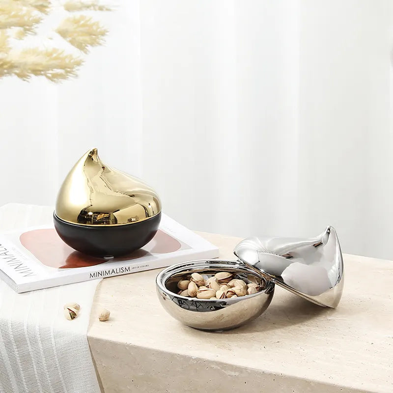Gold Bird Decoration Jar-B Fa-D21074B -  Vases - ebarza Furniture UAE | Shop Modern Furniture in Abu Dhabi & Dubai - مفروشات ايبازرا في الامارات | تسوق اثاث عصري وديكورات مميزة في دبي وابوظبي