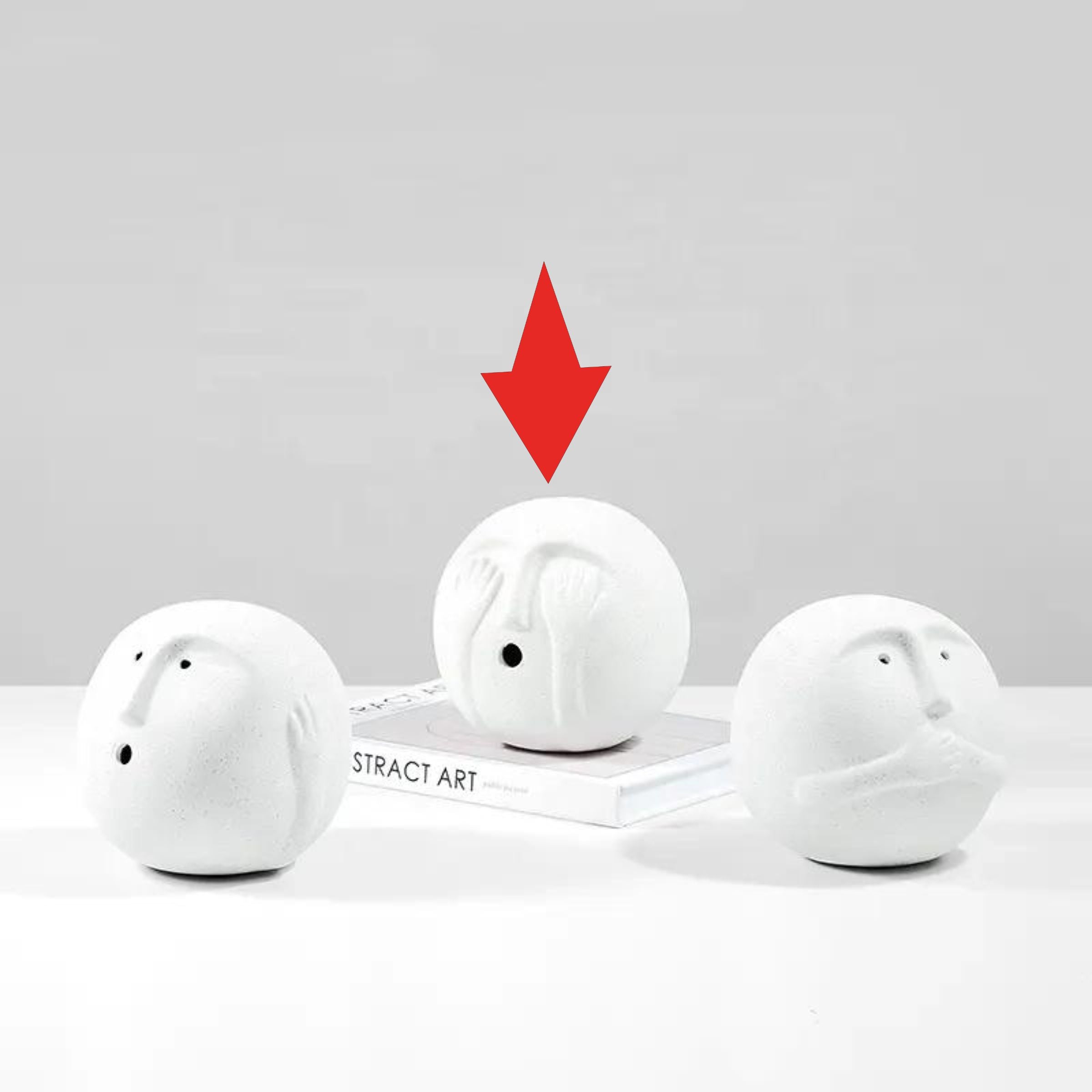 See No Evil Ceramic Sculpture Fa-D22013B -  Home Decor Figurines - ebarza Furniture UAE | Shop Modern Furniture in Abu Dhabi & Dubai - مفروشات ايبازرا في الامارات | تسوق اثاث عصري وديكورات مميزة في دبي وابوظبي