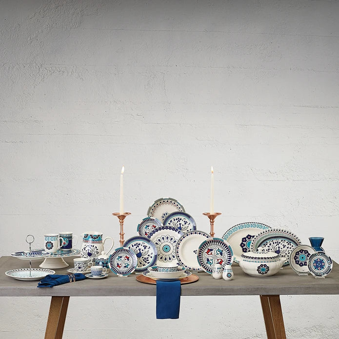 Set of 2  Karaca Salt + Paper Mai Seljuk Series Set 153.03.07.9026  +   153.03.07.9027 -  Spice Sets - ebarza Furniture UAE | Shop Modern Furniture in Abu Dhabi & Dubai - مفروشات ايبازرا في الامارات | تسوق اثاث عصري وديكورات مميزة في دبي وابوظبي