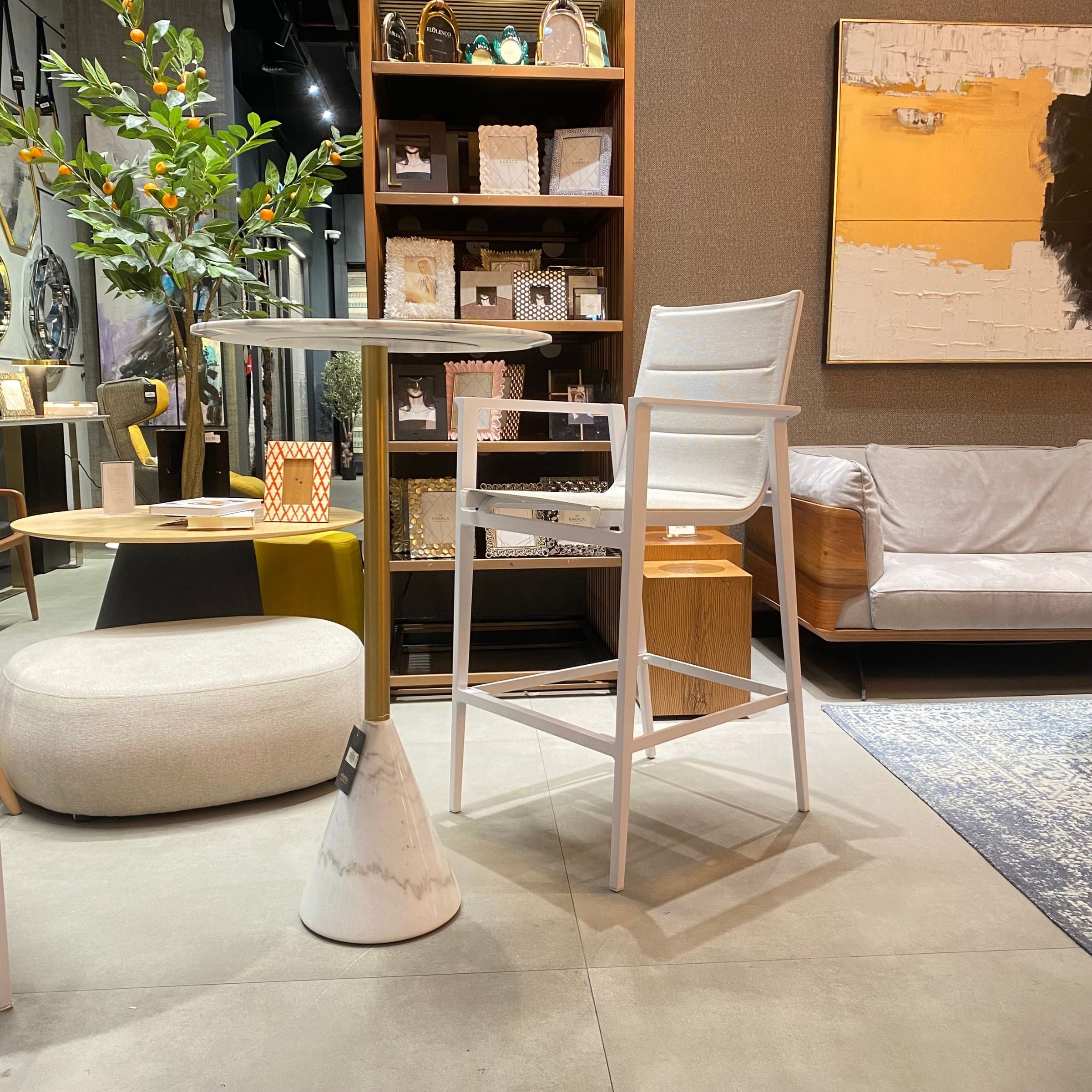 Display Item - Tango Aluminum Outdoor Bar Chair Aether-Bar-W-Chair Nakheel -  Bar Stools - ebarza Furniture UAE | Shop Modern Furniture in Abu Dhabi & Dubai - مفروشات ايبازرا في الامارات | تسوق اثاث عصري وديكورات مميزة في دبي وابوظبي